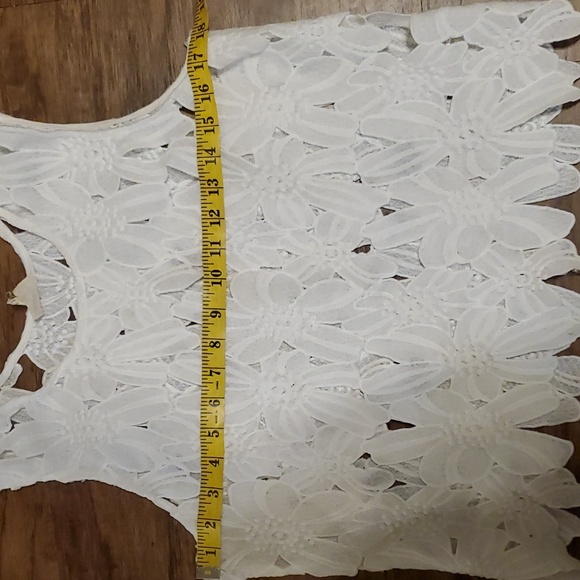 Caution to the Wind Floral Print Lace See Through Crop Top Size Small - Picture 3 of 6